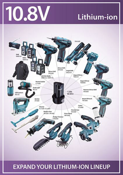 Cordless Li-ion 10.8V