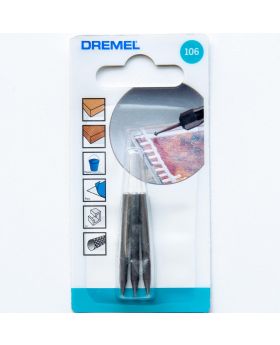 *ดอกแกะสลัก 1/16นิ้ว 1.6mm 2Pcs 106 Dremel