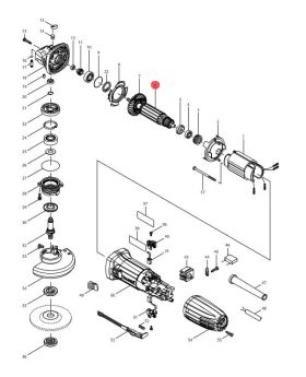 ทุ่นไฟฟ้า GA4030 GA4031 510182-5 Makita