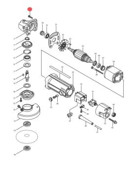 Pan Head Screw M4x20 9500NB(1) 911136-9 Makita
