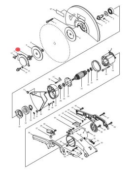 น็อตยึดใบ 2414(62) 2416S 2414B 251680-7 Makita