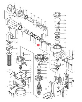 แหวนลูกสูบเหล็ก HM1201(5) 341862-0 Makita