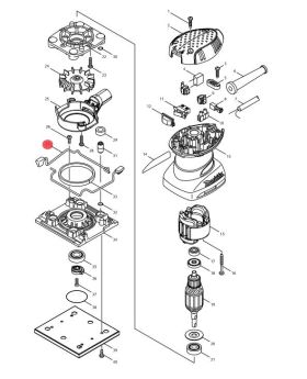 Lever Complete BO4555(27) BO4558 162259-8 Makita