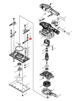 Lever Complete #33 BO3710 162279-2 Makita
