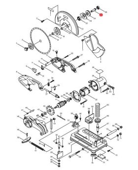 แกน 2414NB(25) 2414B 322633-4 Makita