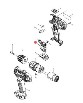 Switch Unit HP331D DF331(7) 632J77-3 Makita