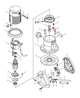 น็อตปากจับ 3600H(19,21) 3612BR 763629-0 Makita