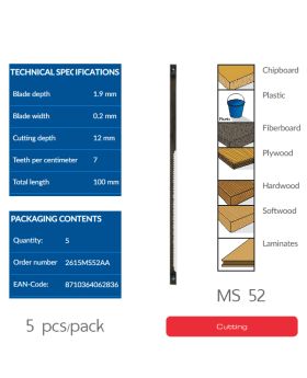 ใบตัดไม้ละเอียด MS52 CN Dremel