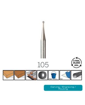 ดอกแกะสลัก 1/32" 0.8mm 3Pcs 105 DE Dremel