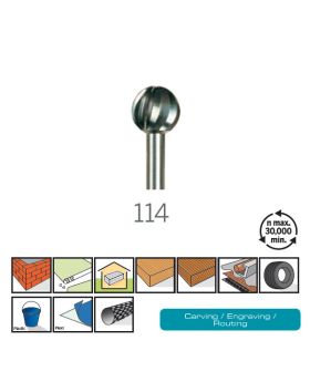 ดอกแกะสลักไฮสปีด 7.8mm 2Pcs 114 DE Dremel