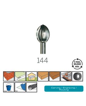 ดอกแกะสลักความเร็วสูง 7.8mm 144 DE Dremel