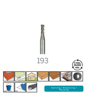ดอกแกะสลักความเร็วสูง 2.0mm 193 DE Dremel