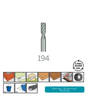 ดอกแกะสลักความเร็วสูง 3.2mm 2Pcs 194 DE Dremel