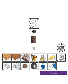 ปลอกกระดาษทราย #60 1/4" 6Pcs 431 US Dremel