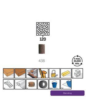 ปลอกกระดาษทราย #120 1/4" 6Pcs 438 US Dremel