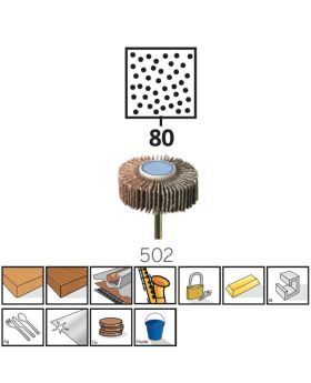 แปรงขัดกระดาษทรายซ้อน #80 3/8" 502 US Dremel