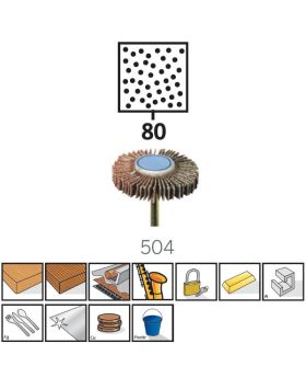 แปรงขัดกระดาษทรายซ้อน #80 3/16" 504 IT Dremel