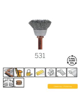 แปรงขัดสเตนเลส 1/2" 12.7mm 531 US Dremel