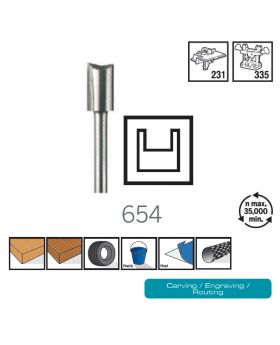 ดอกเซาะร่อง 6.4mm 654 CN Dremel