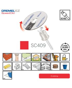 ใบตัดบาง EZ Lock 1 1/2" 5Pcs 409 CN Dremel