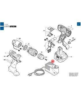 แท่นชาร์จ GSR9.6-2 2607224391 Bosch