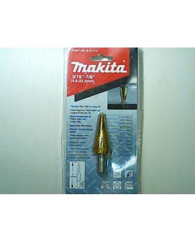 Step Drill ร่องเกลียว TiN 3/16นิ้ว-7/8นิ้ว B-31114 Makita