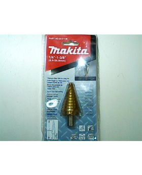 Step Drill ร่องเกลียว TiN 1/4นิ้ว-1 3/8นิ้ว B-31136 Makita