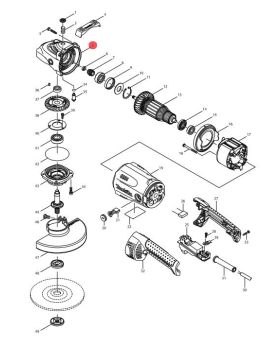 Gear Housing Complete GA7020(5) 142754-4 Makita
