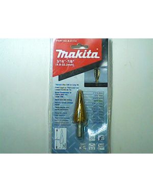 Step Drill ร่องเกลียว TiN 3/16"-7/8" B-31114 Makita