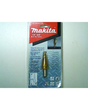 Step Drill ร่องเกลียว TiN 1/4"-3/4" B-31120 Makita
