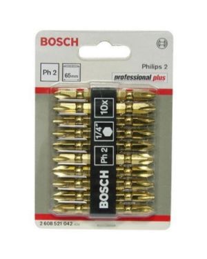 ดอกไขควง PH ทอง 65mm 10Pcs Bosch
